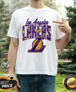 Nice Los Angeles Lakers Yellow Tri-Ball T-shirt