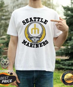 Nice MLB X Grateful Dead X Mariners Retro Skull T-shirt
