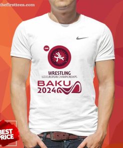 Nice Nike Men's Uww U23 Euronpean Championships Baku 2024 T-shirt