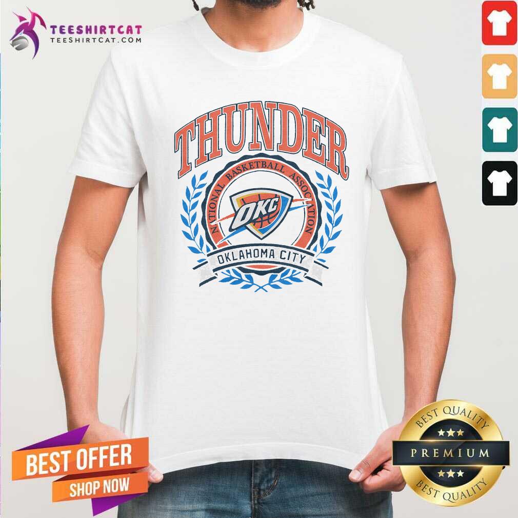 Shirt Nice Oklahoma City Thunder Crest National Basketball Association T-Shirt