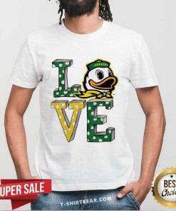 Nice Oregon Ducks Love T-Shirt
