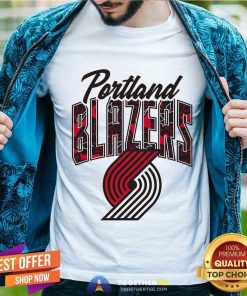 Nice Portland Trail Blazers Red Tri-Ball T-shirt