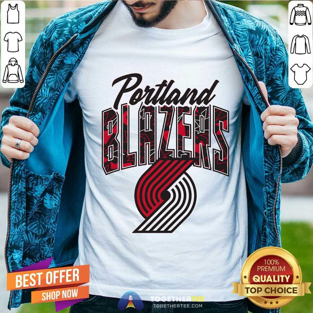 Shirt Nice Portland Trail Blazers Red Tri-Ball T-shirt