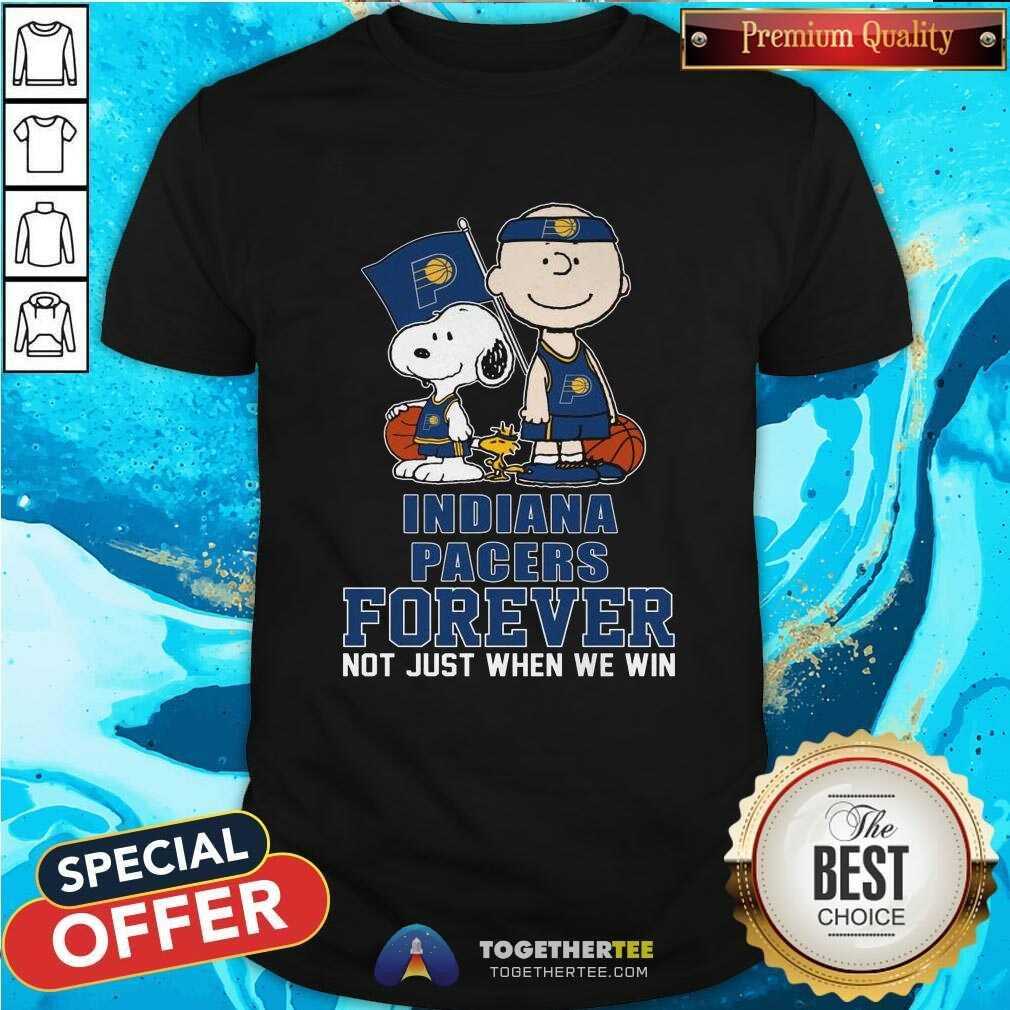 Shirt Nice Snoopy Charlie Brown Support Indiana Pacers Forever Fan T-Shirt
