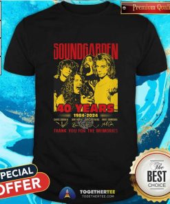 Nice Soundgarden 40 Years 1984-2024 Thank You For The Memories T-Shirt