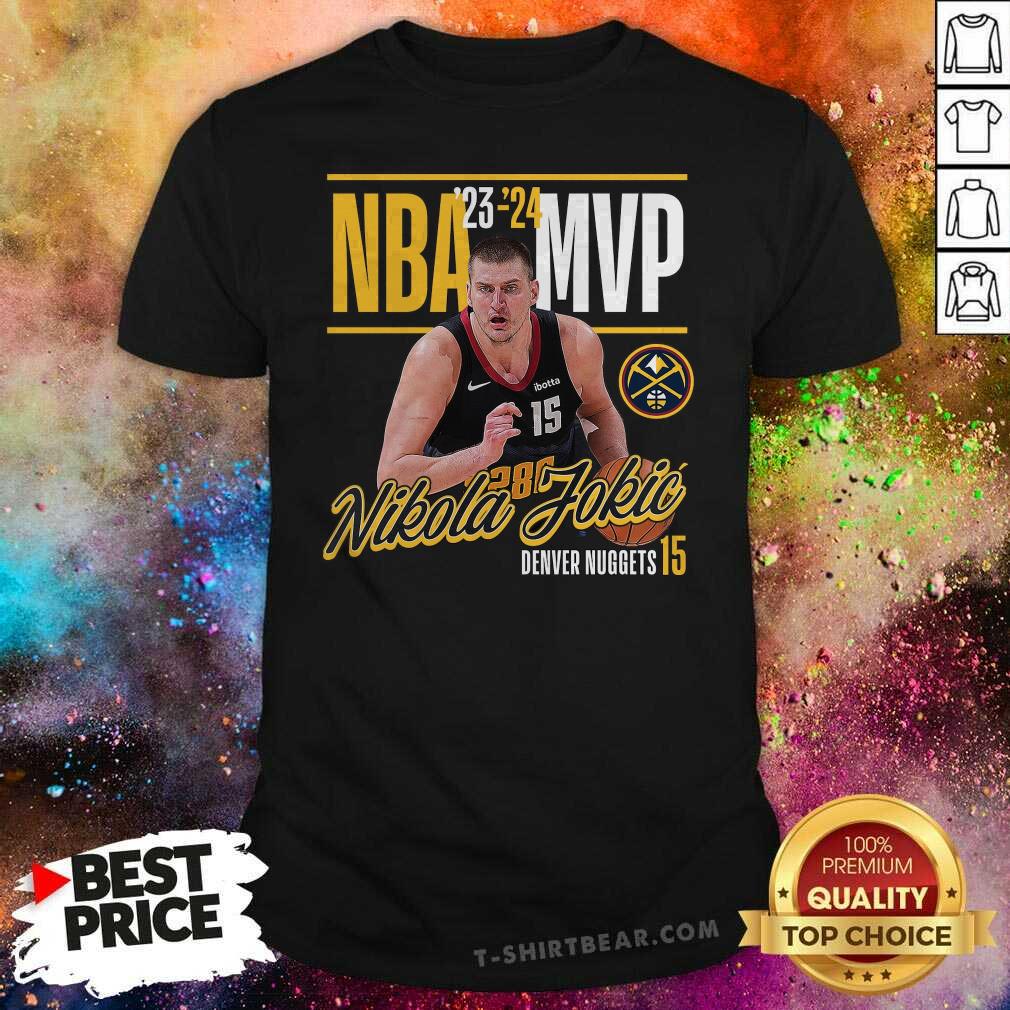 Shirt Nikola Jokic Black Denver Nuggets 2024 NBA MVP Drive & Kick T-Shirt