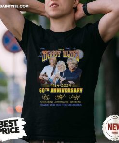 Official 60th Anniversary 1964 2024 The Moody Blues Thank You For The Memories Signature T-Shirt