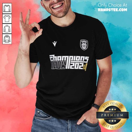 Official Champions Paok 2024 T-Shirt