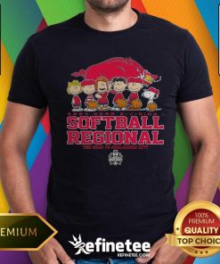 Official Peanuts 2024 NCAA Division Softball Regional Arkansas T-shirt