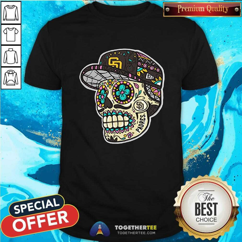 Shirt Official San Diego Padres New Era Sugar Skulls T-Shirt