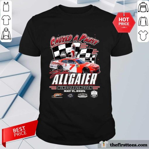 Official Team Apparel Charcoal Justin Allgaier Darlington T-Shirt