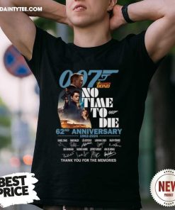 Original 007 James Bond 62nd Anniversary 1962-2024 Thank You For The Memories T-Shirt