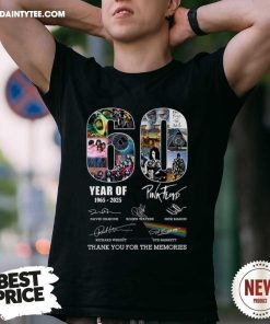 Original 60 Years Of 1965-2025 Pink Floyd Thank You For The Memories T-Shirt