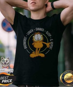 Original Garfield Breakfast Lunch Dinner Sleep And Repeat T-Shirt