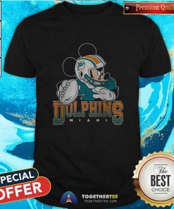 Original Miami Dolphins Mickey At Quarterback Disney Vintage Football T-shirt