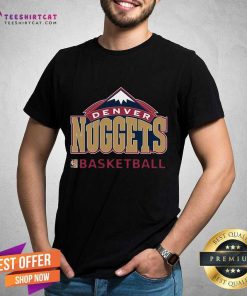 Premium Denver Nuggets Hardwood Baseball T-Shirt