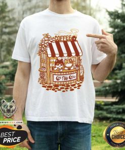 Premium Lazy Coffee Shop Cat Nap Cafe T-Shirt