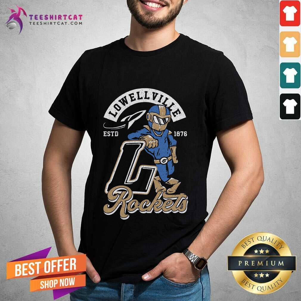Shirt Premium Lowellville Estd 1876 L Rockets T-Shirt