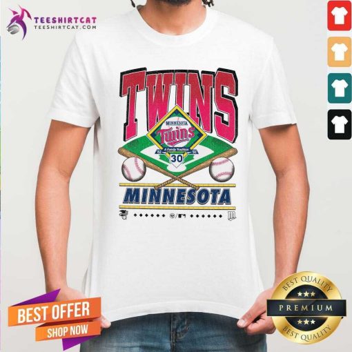 Premium Minnesota Twins Cooperstown White Wash Field T-Shirt