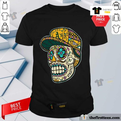 Premium Oakland Athletics Sugar Skulls T-shirt