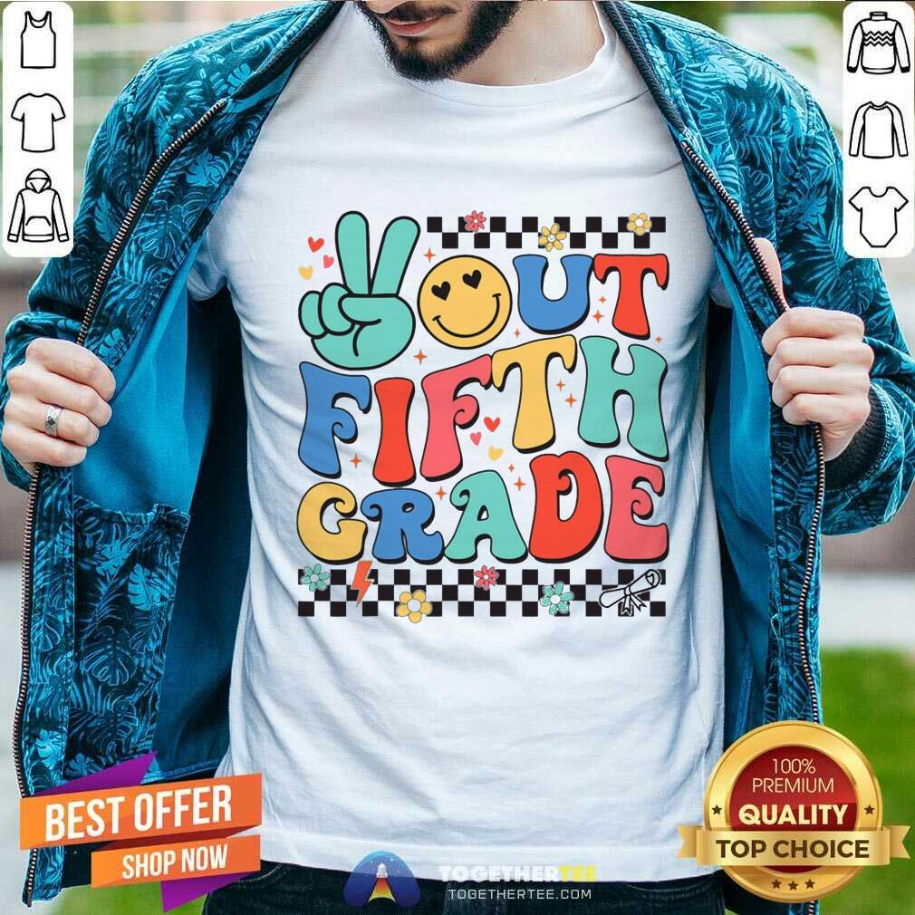Shirt Premium Peace Out 5th Grade Last Day 2024 T-shirt