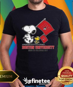 Premium Snoopy And Woodstock Boston University Road To Oklahoma City T-Shirt