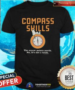 Premium Snoopy Compass Skills The Arrow Points North T-Shirt