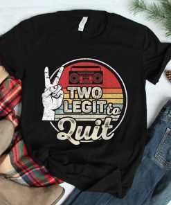 Retro Vintage 2nd Birthday Hip Hop Theme Two Legit To Quit Shirt