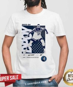 Rudy Gobert White Minnesota Timberwolves 2024 NBA Defensive Player Of The Year Layup Package T-Shirt