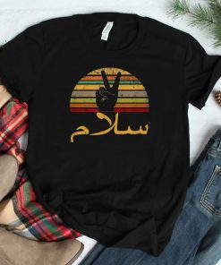 Salam Peace Arabic Retro Calligraphy Shirt