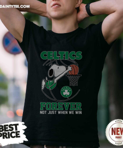 Boston Celtics Snoopy Plays Basketball Forever Not Just When We Win T-shirt