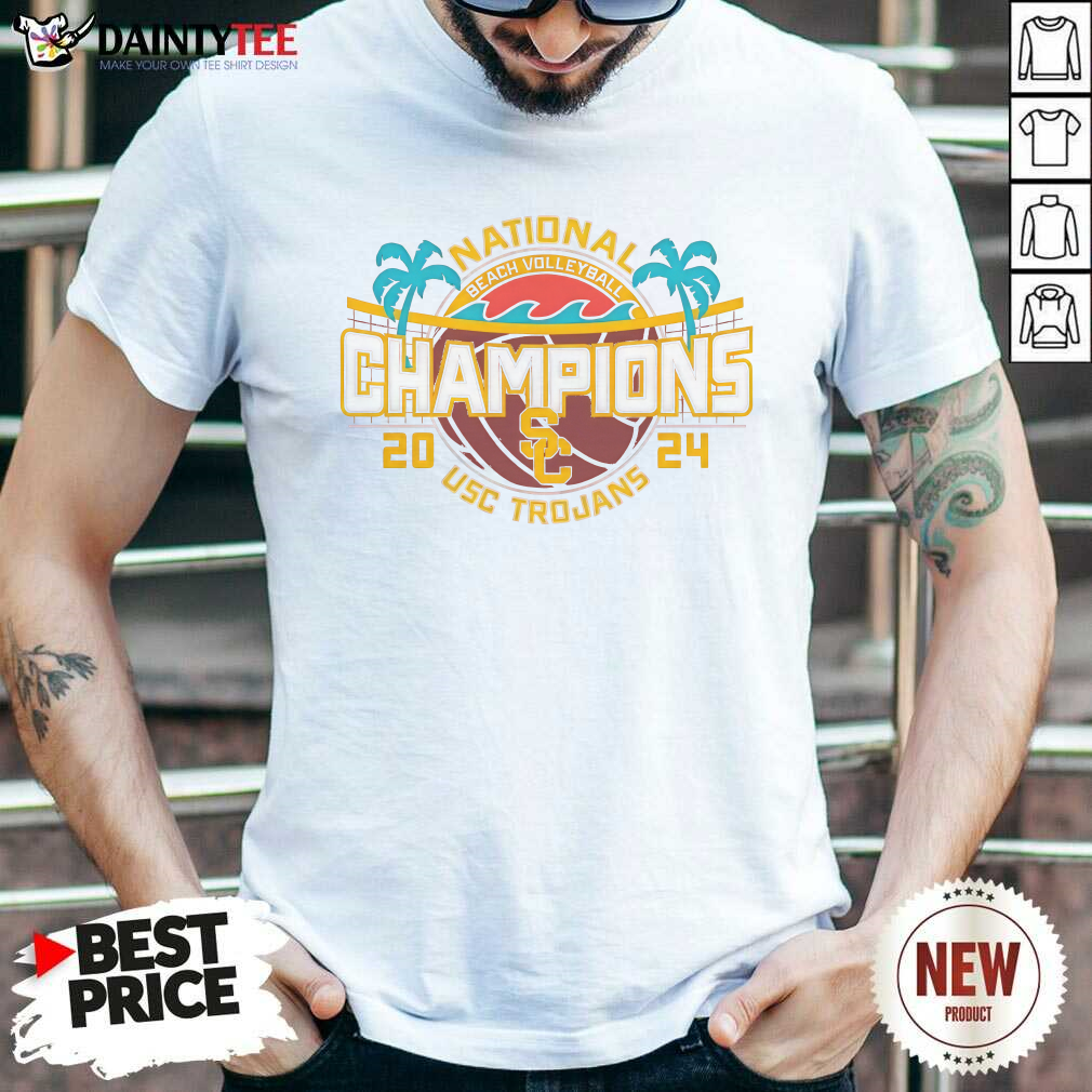 Shirt Cardinal USC Trojans 2024 NCAA Beach Volleyball National Champions T-Shirt
