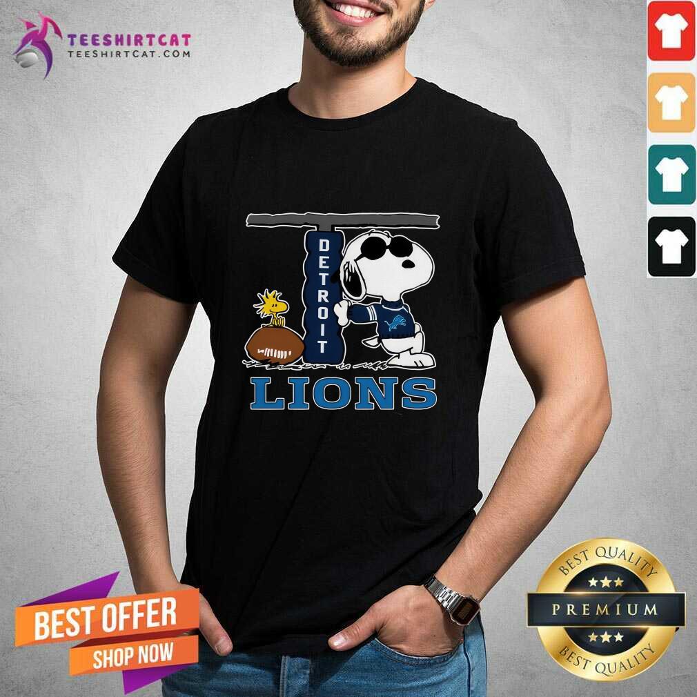 Shirt Snoopy Joe Cool And Woodstock The Detroit Lions T-shirt