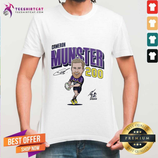 Offical Melbourne Storm Cameron Munster 200 T-Shirt