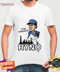 Offical Ryne Sandberg Chicago Cubs Homage Ryno Skyline T-Shirt