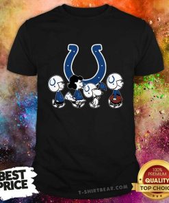 The Peanuts Snoopy And Friends Cheer For The Indianapolis Colts NFL T-shirt