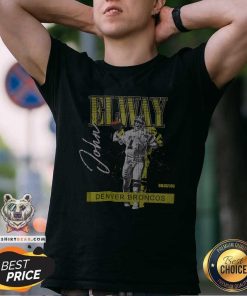 W Neon Pop Player SS Elway Denver Broncos John Elway T-shirt