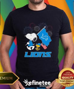 Awesome Detroit Lions Happy 4th Of July Independence Day T-Shirt