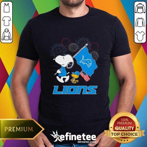 Awesome Detroit Lions Happy 4th Of July Independence Day T-Shirt