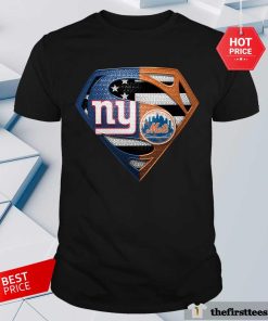 Awesome New York Giants And New York Mets Superman T-Shirt