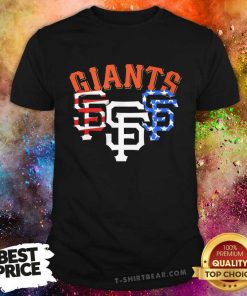 Awesome San Francisco Giants America Flags 4th Of July T-Shirt