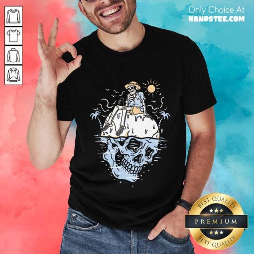 Awesome Skeleton Desert Island Skull T-Shirt