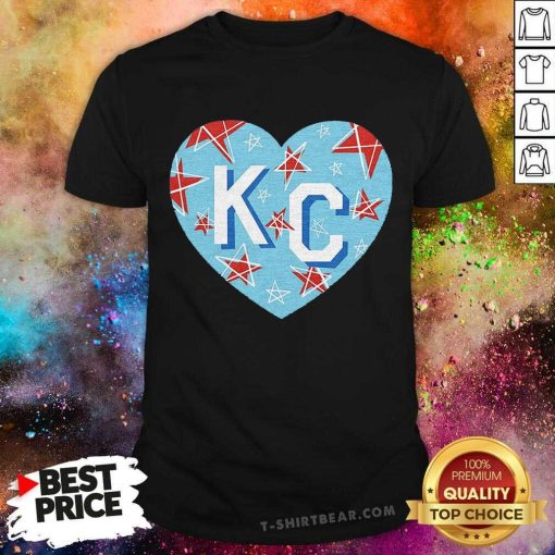 Awesome USA Stars KC Heart T-Shirt