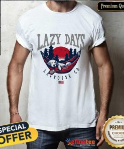 Good Lazy Days Lacrosse Dog Sleeping Hammock T-Shirt