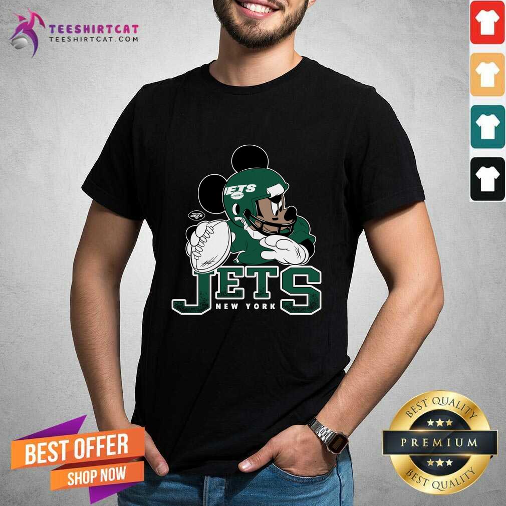 Shirt Good New York Jets Mickey At Quarterback Disney Football T-Shirt
