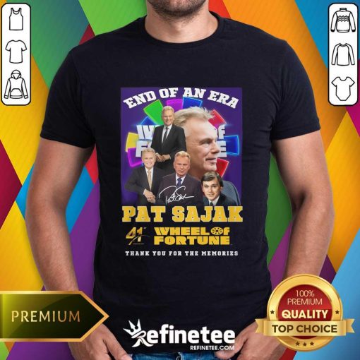 Great End Of An Era Pat Sajak 41st Anniversary Wheel Of Fortune T-Shirt