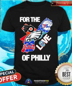 Great Philadelphia City 4 Team Map For The Love Of Philly T-Shirt