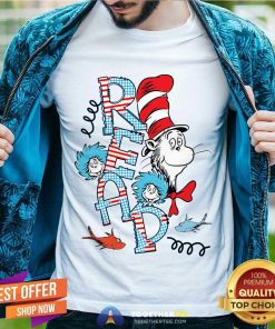 Great Read Letter Cat Wearing Hat T-Shirt