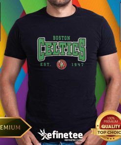 Happy Boston Celtics Est 1947 Logo Boyfriend T-Shirt