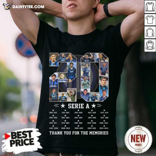 Nice 20 Serie A Inter Milan Thank You For The Memories T-Shirt